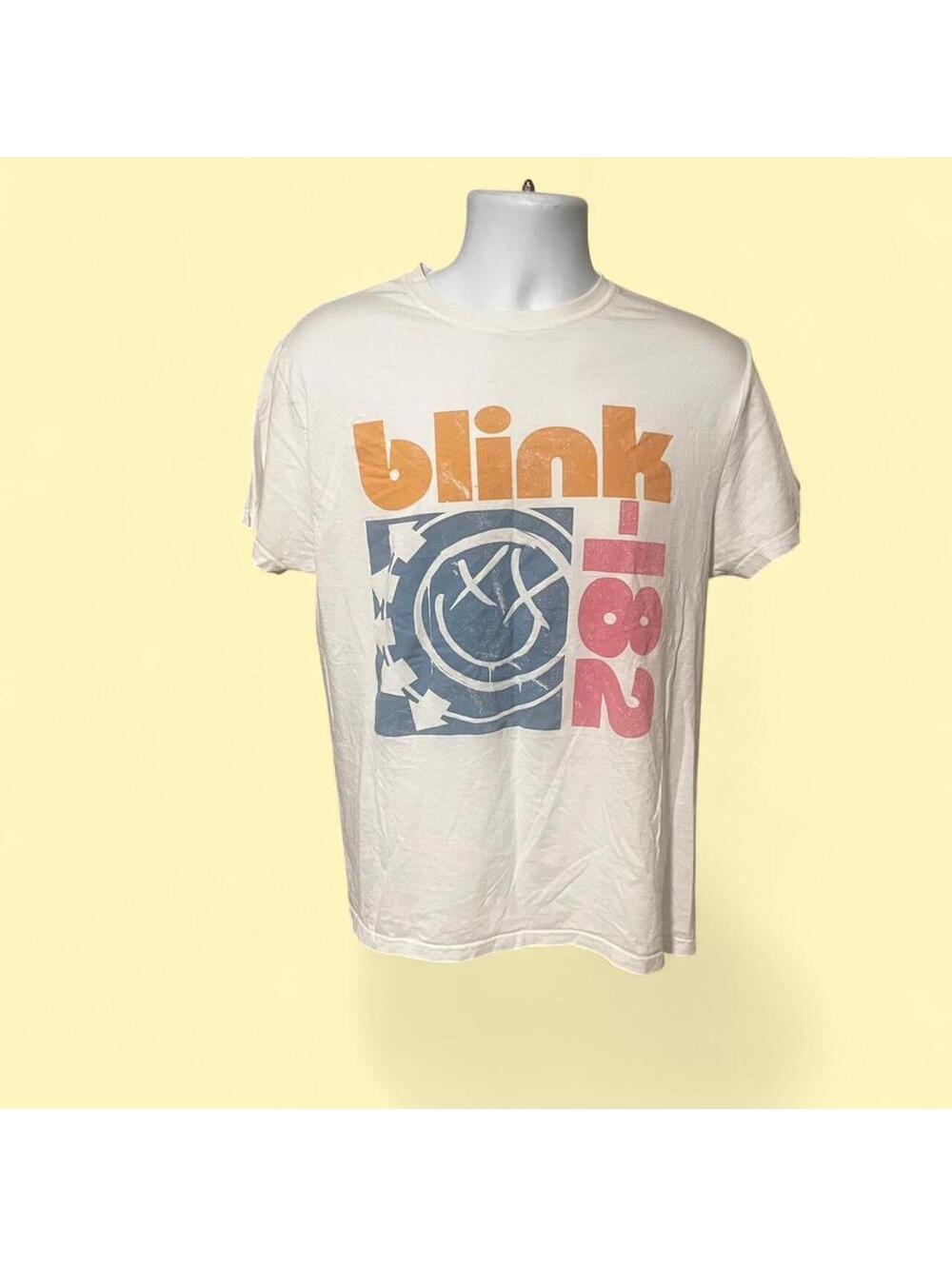 Vintage inspired Blink 182 white band tee Women’s
